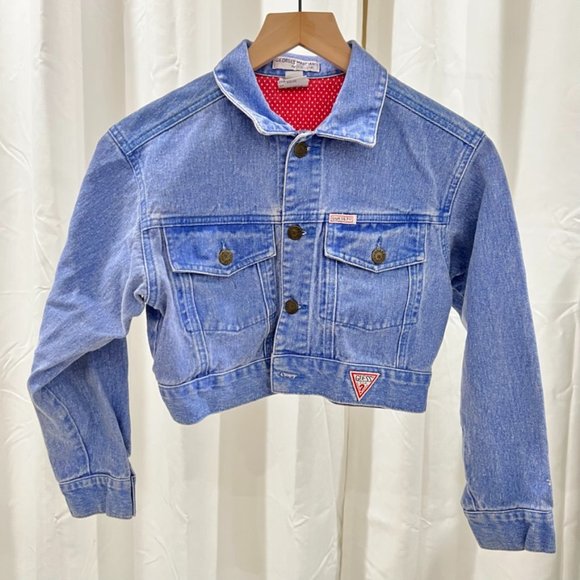 RARE Georges Marciano for Guess Cropped Denim Jacket - Made in USA. - Picture 1 of 6